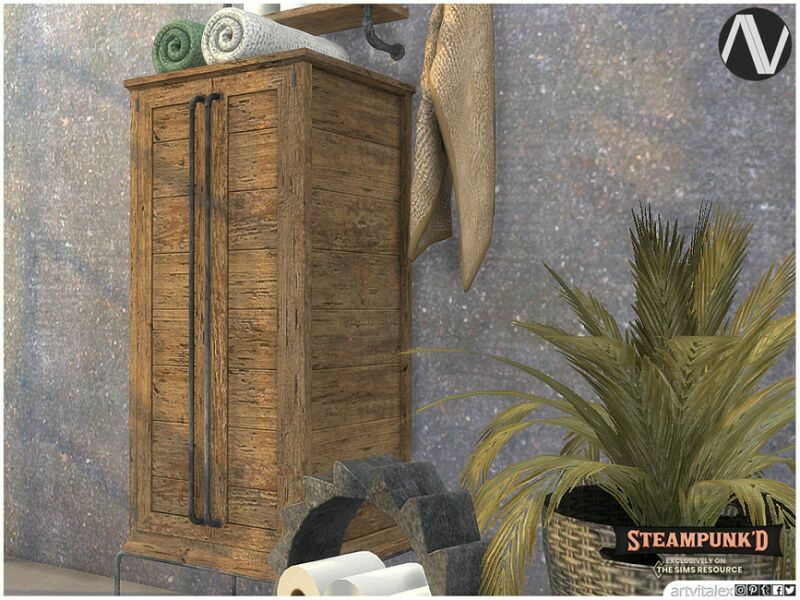 sims 4 cc steampunked charlotte bathroom extra by artvitalex 2