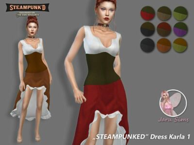 Steampunked – Dress Karla 1 Sims 4 CC