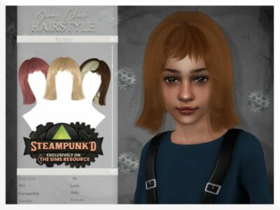 Steampunked- Gear Check (Child Hairstyle) By Javasims Sims 4 CC