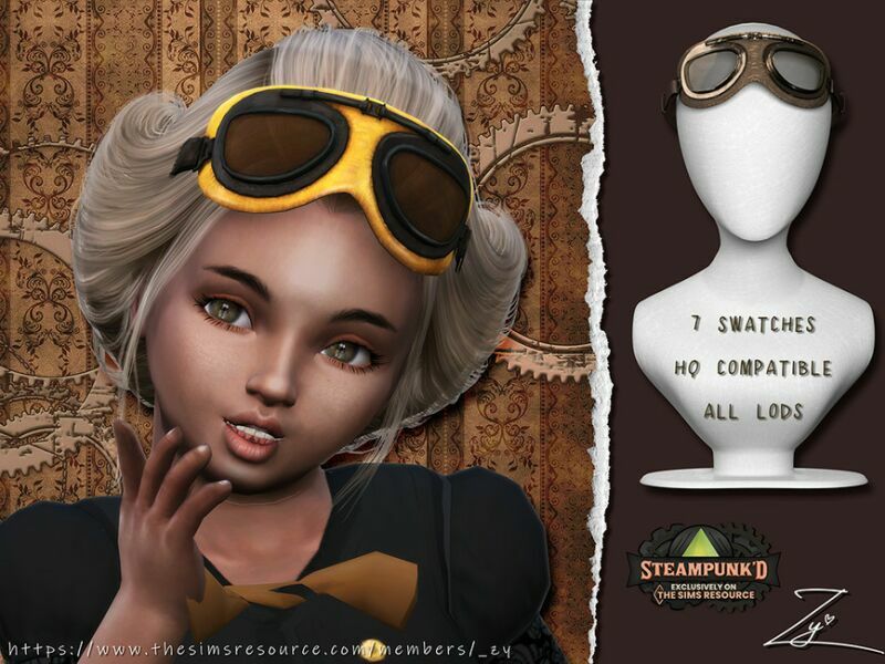 Steampunked Goggles For Toddlers(Hats) By _ZY Sims 4 CC