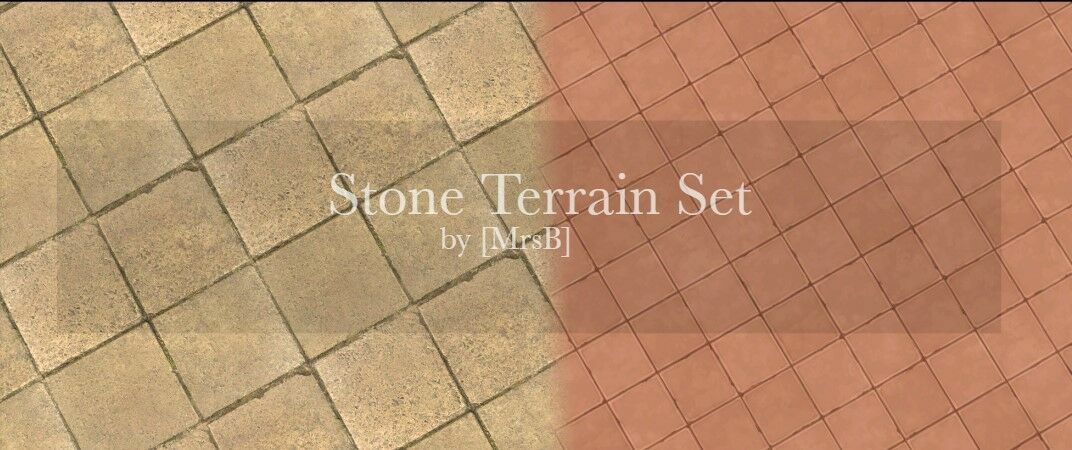 Stone Terrain SET | 2 Swatches By Mrsbarbiex3 Sims 4 CC