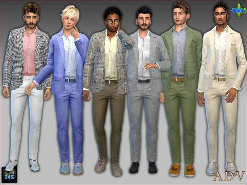 Suits For Male Adults Sims 4 CC