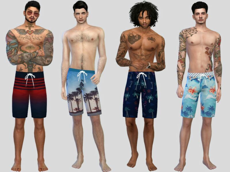 Summer Beach Shorts By Mclaynesims Sims 4 CC