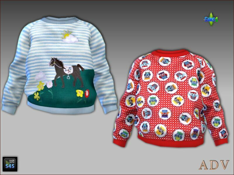 sims 4 cc sweatshirts pants and slippers for toddlers 3