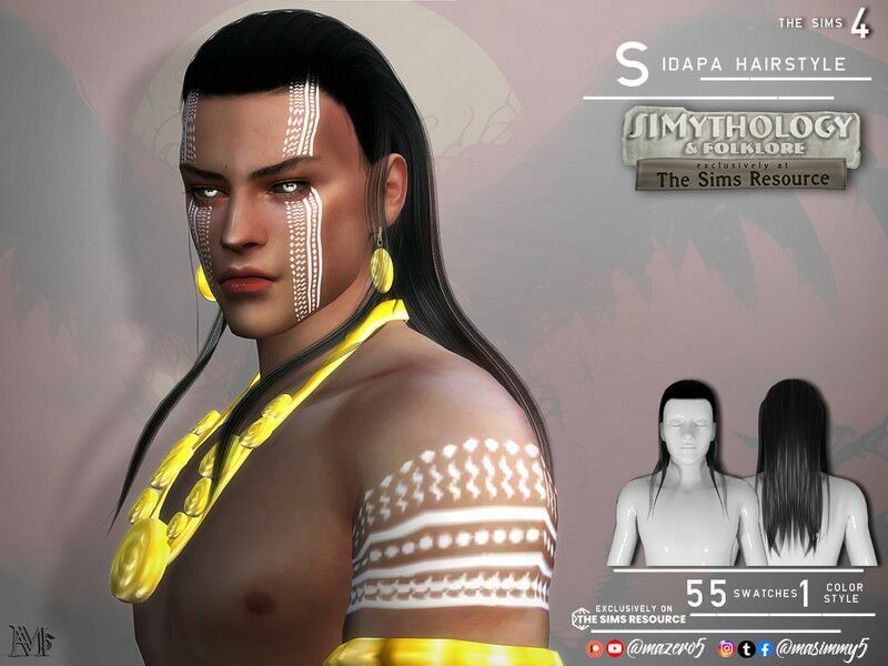 Symythology Sidapa Hairstyle By Mazero5 Sims 4 CC