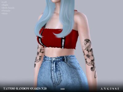 Tattoo-Random Snakes N20 By Angissi Sims 4 CC