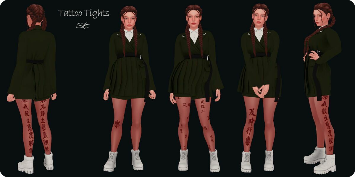 sims 4 cc tattoo tights set adult by moonmoonsim 3