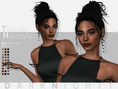 Thando Hairstyle By Darknightt Sims 4 CC