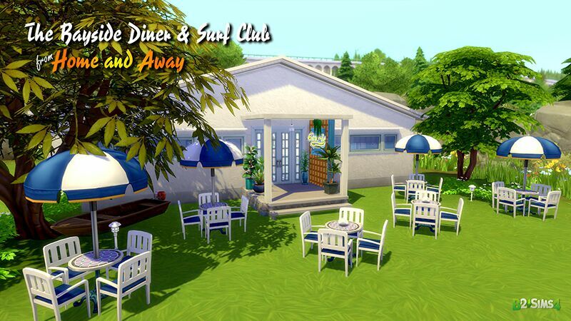 The Bayside Diner & Surf Club Sims 4 CC