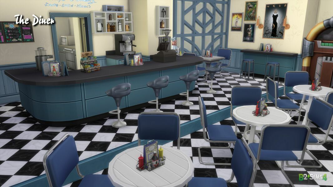 sims 4 cc the bayside diner surf club 3