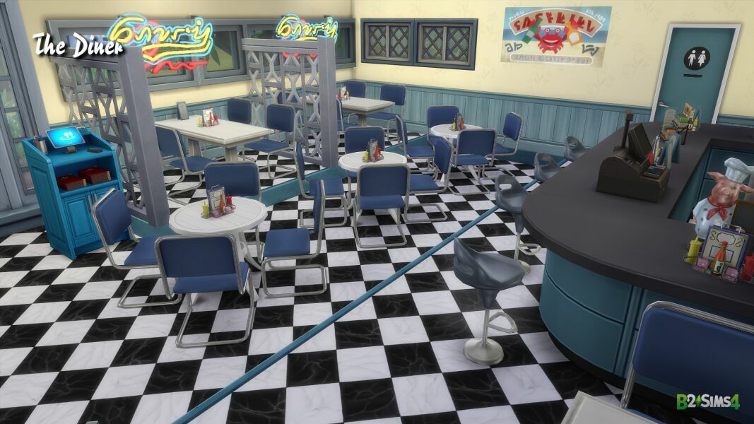 sims 4 cc the bayside diner surf club 4