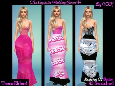 The Exquisite Wedding Gown V1 Sims 4 CC