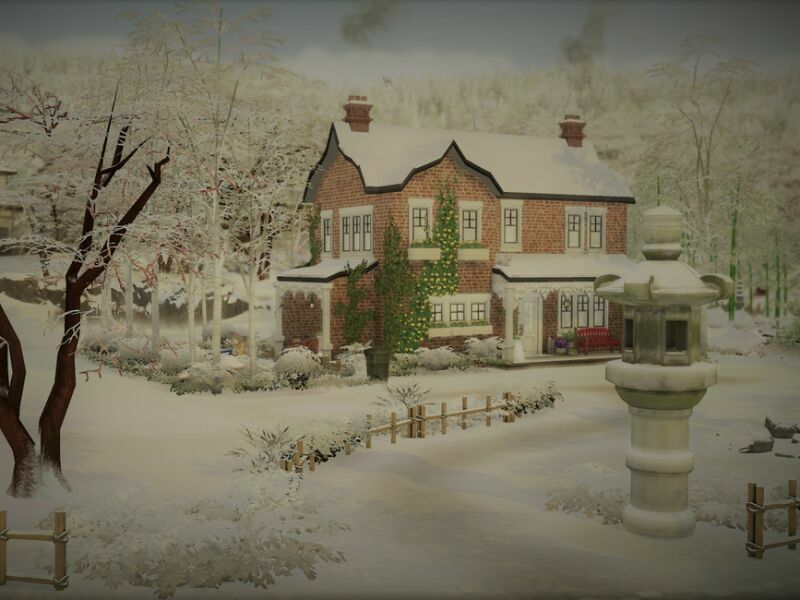 The White Cats Cottage NO CC By SGK45 Sims 4 CC