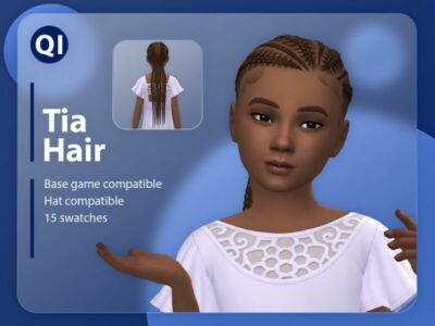 TIA Hair By Qicc Sims 4 CC