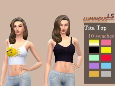 Tita TOP By Luminousls Sims 4 CC