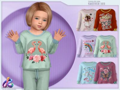 Toddler Girl Sweater 183 By Robertaplobo Sims 4 CC