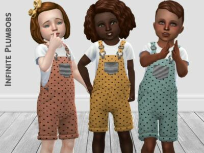 Toddler Polka DOT Dungarees By Infiniteplumbobs Sims 4 CC