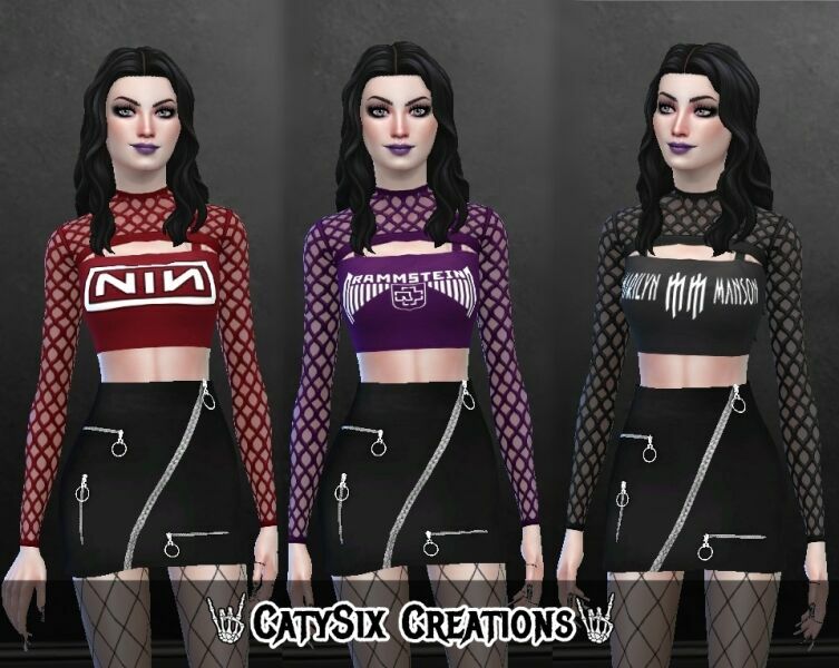 Tops Bands V4 By Catysix Sims 4 CC