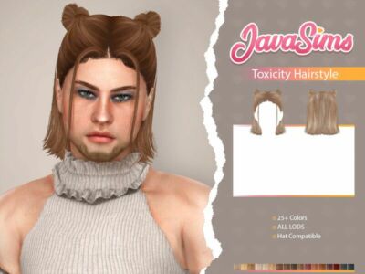 Toxicity (Male Hairstyle) By Javasims Sims 4 CC