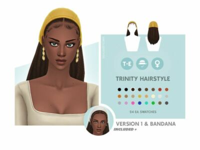 Trinity Hairstyle – SET For / Female Sims 4 CC