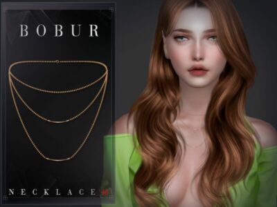 Triple Chain Necklace By Bobur3 Sims 4 CC