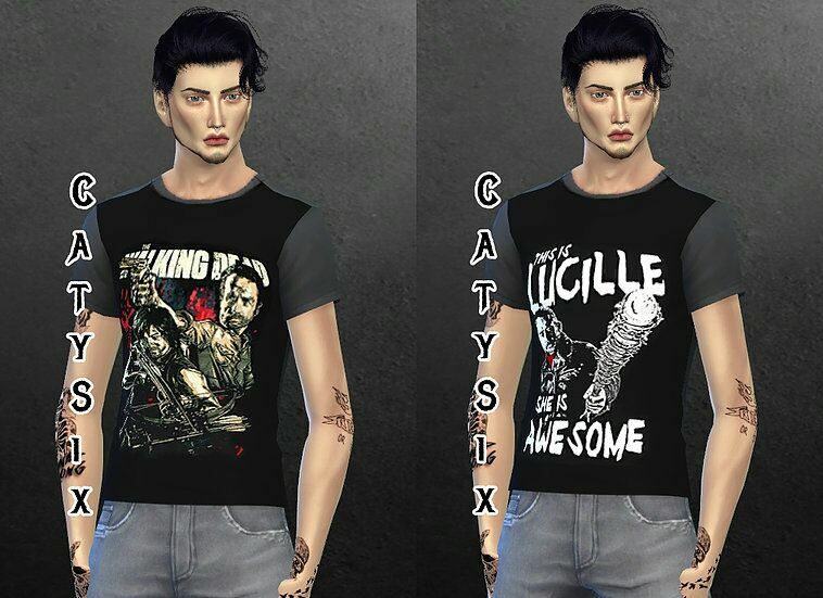 sims 4 cc twd t shirts by catysix 2