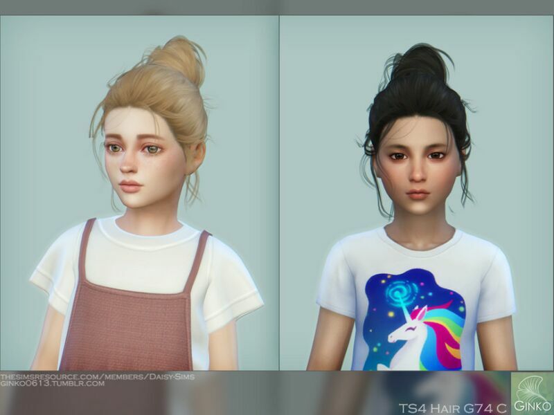 Updo Hairstyle For Children – G74C By Daisy-Sims Sims 4 CC