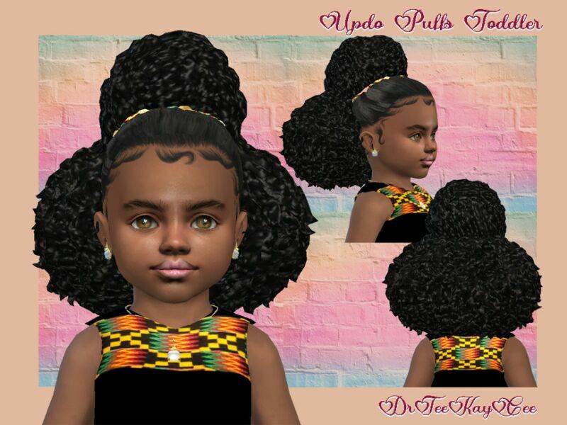 Updo Puffs ~ Toddler By Drteekaycee Sims 4 CC