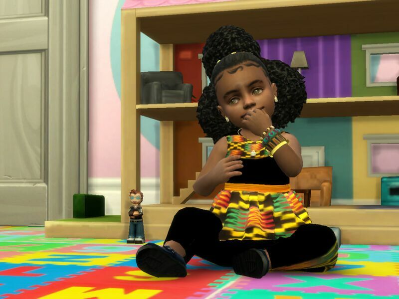 sims 4 cc updo puffs toddler by drteekaycee 3