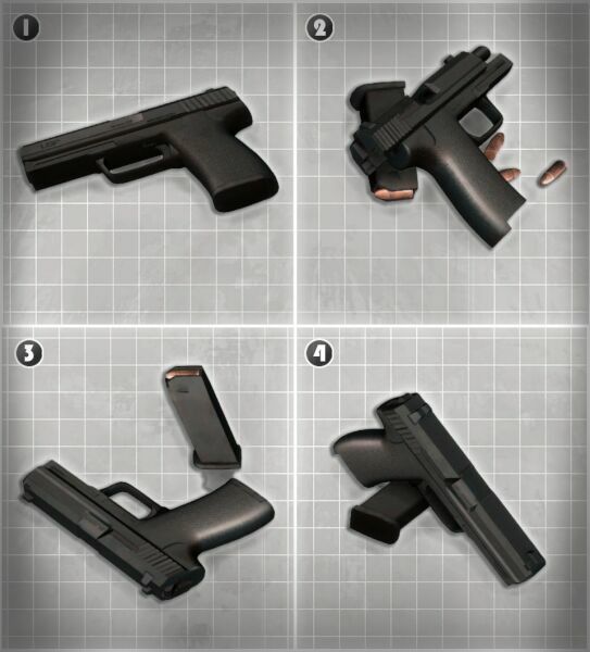 sims 4 cc usp9 pistols a hand gun clutter decoration 2