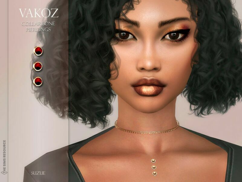 Vakoz Collarbone V2 Piercings By Suzue Sims 4 CC