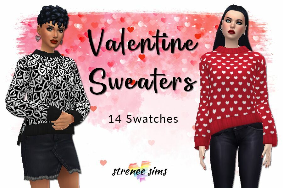 Valentine Sweater Sims 4 CC