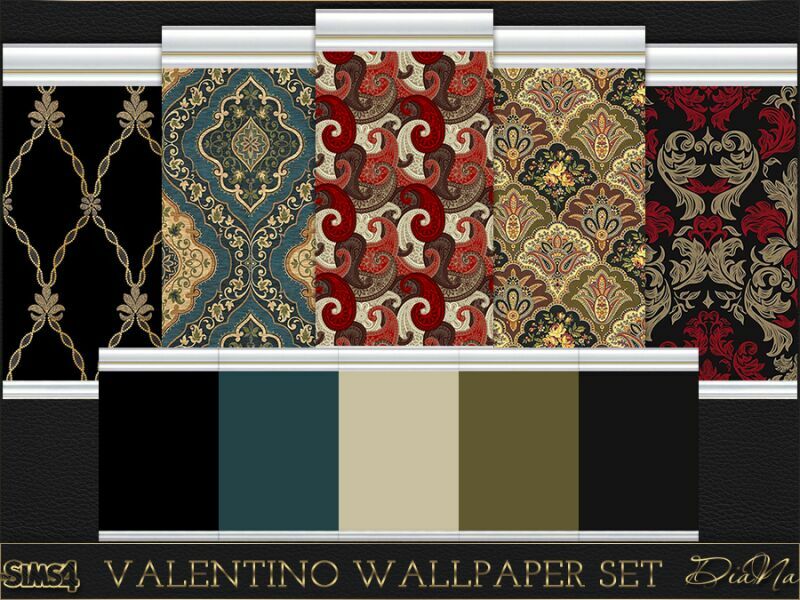 Valentino Wallpaper By Dianasims Sims 4 CC