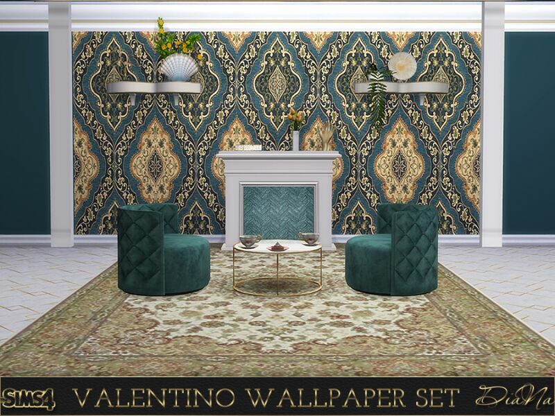 sims 4 cc valentino wallpaper by dianasims 2