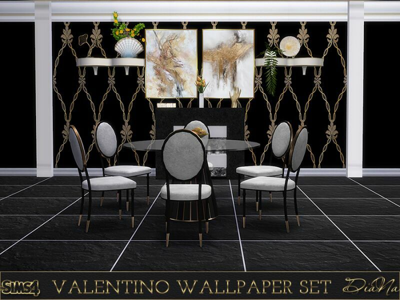 sims 4 cc valentino wallpaper by dianasims 3