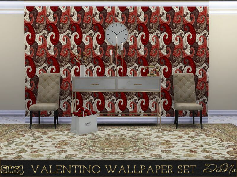 sims 4 cc valentino wallpaper by dianasims 6