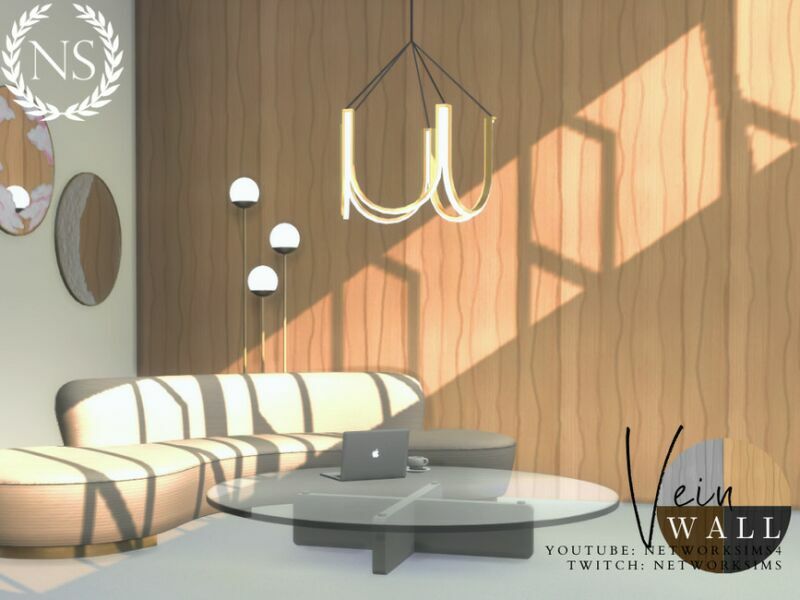 Vein Wooden Wall By Networksims Sims 4 CC