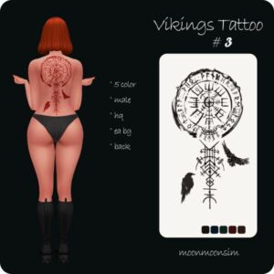 Vikings Tattoo 3 By Moonmoonsim Sims 4 CC