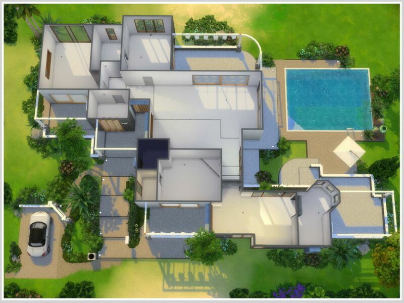 sims 4 cc villa dalt empty shell no cc by philo 6