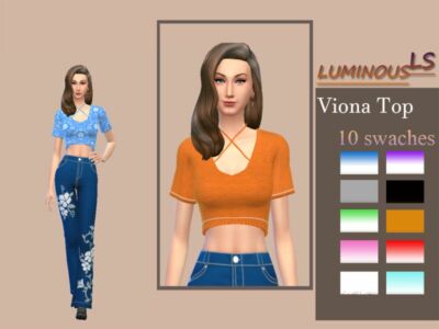 Viona TOP By Luminousls Sims 4 CC