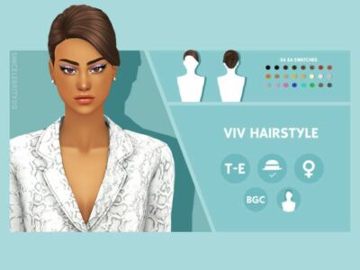 VIV Hairstyle By Simcelebrity00 Sims 4 CC