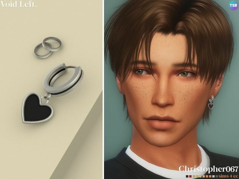 Void Earrings Male – Left By Christopher067 Sims 4 CC