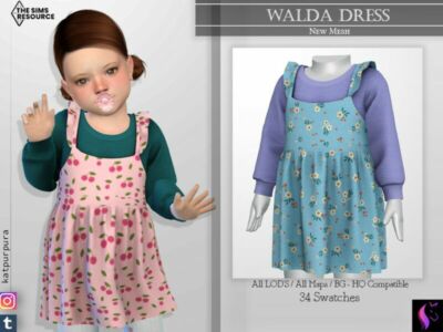 Walda Dress By Katpurpura Sims 4 CC