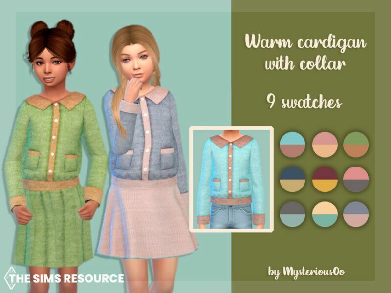 Warm Cardigan With Collar By Mysteriousoo Sims 4 CC