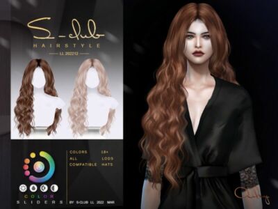 Wavy Long Hairstyle(Ailey II) By S-Club By S-Club Sims 4 CC