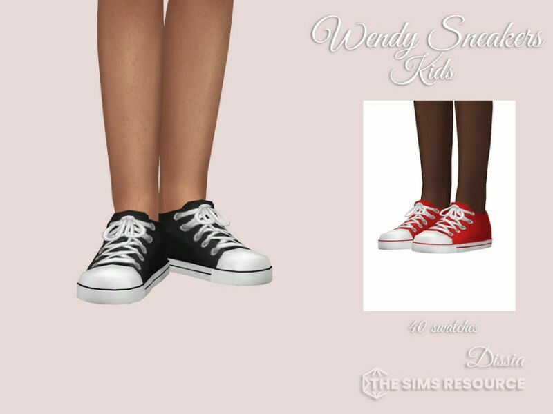 Wendy Sneakers V1 Kids By Dissia Sims 4 CC