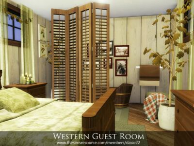 Western Guest Room Sims 4 CC