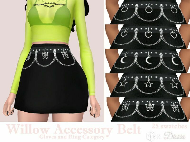 Willow Accessory Belt SET By Dissia Sims 4 CC