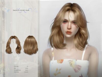 Wings-Er0322-Smooth Short Hair By Wingssims Sims 4 CC