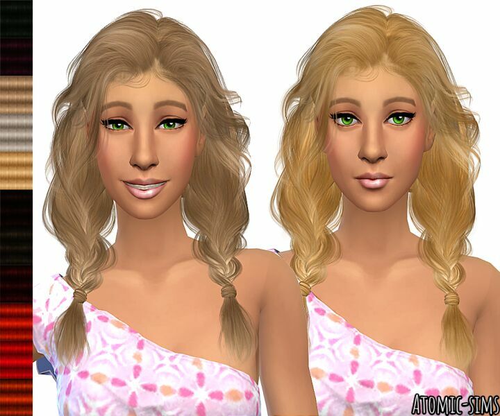 Wingssims ES0626 Hair Retexture By Atomic-Sims Sims 4 CC